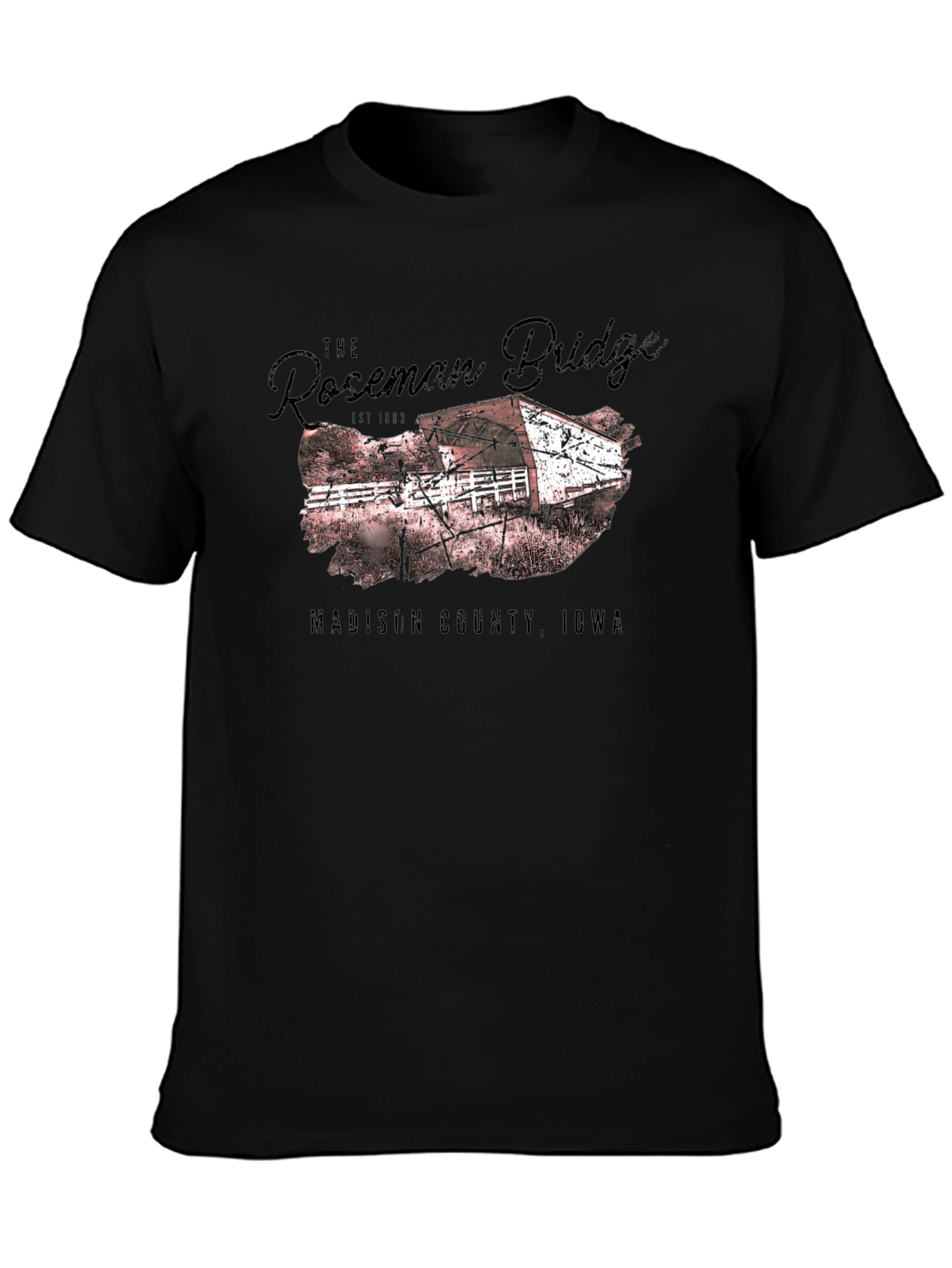 Roseman Bridge Iowa Graphic T-Shirt