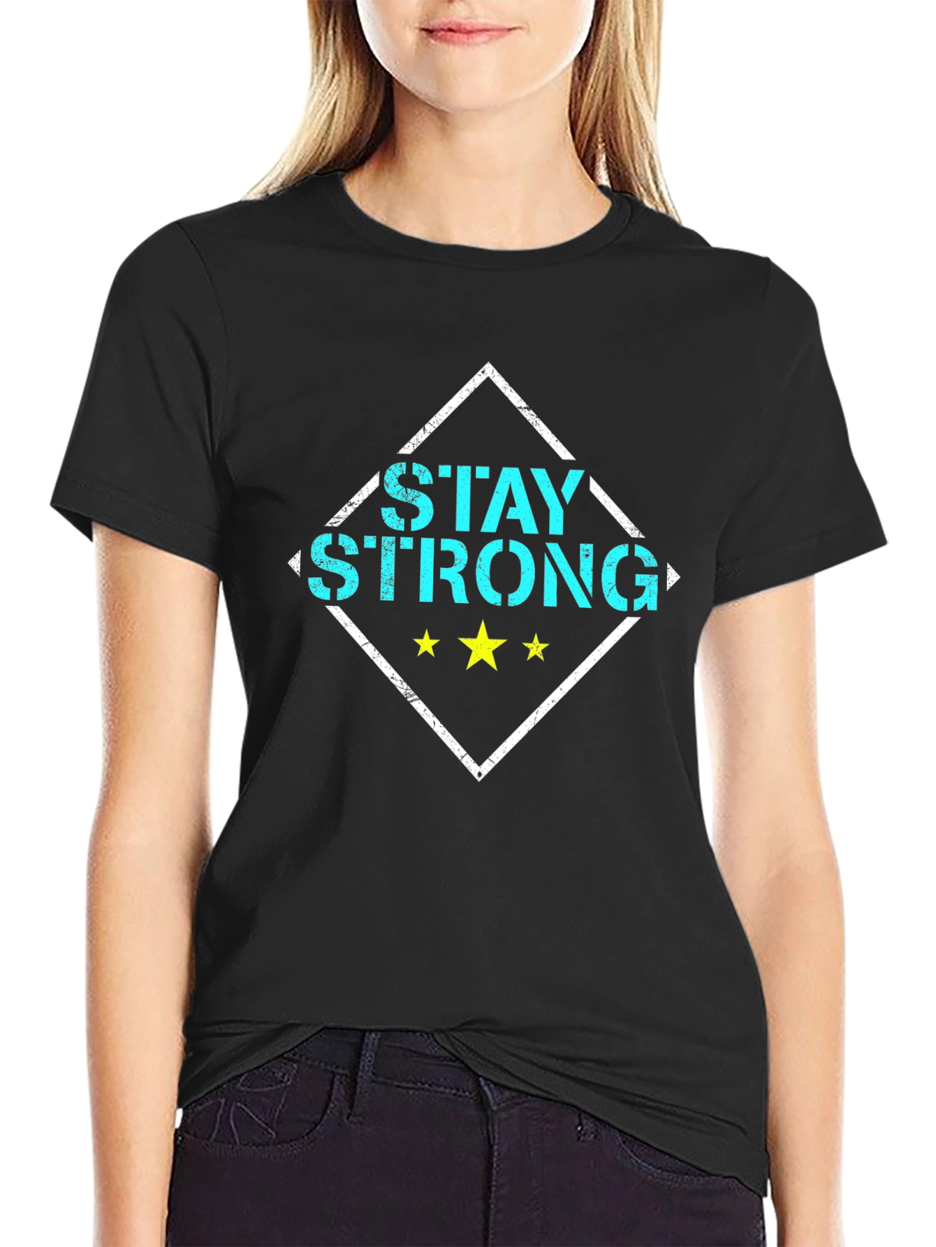 Stay Strong Graphic Tee - Black Unisex Shirt