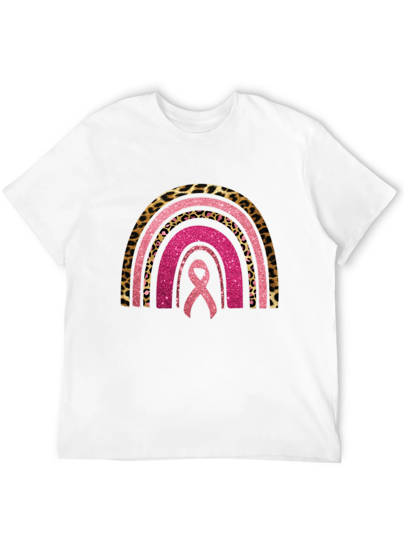 Breast Cancer Awareness Rainbow Ribbon Tee