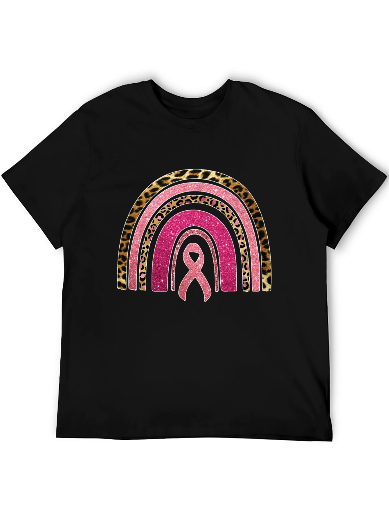 Breast Cancer Awareness Rainbow Ribbon Tee