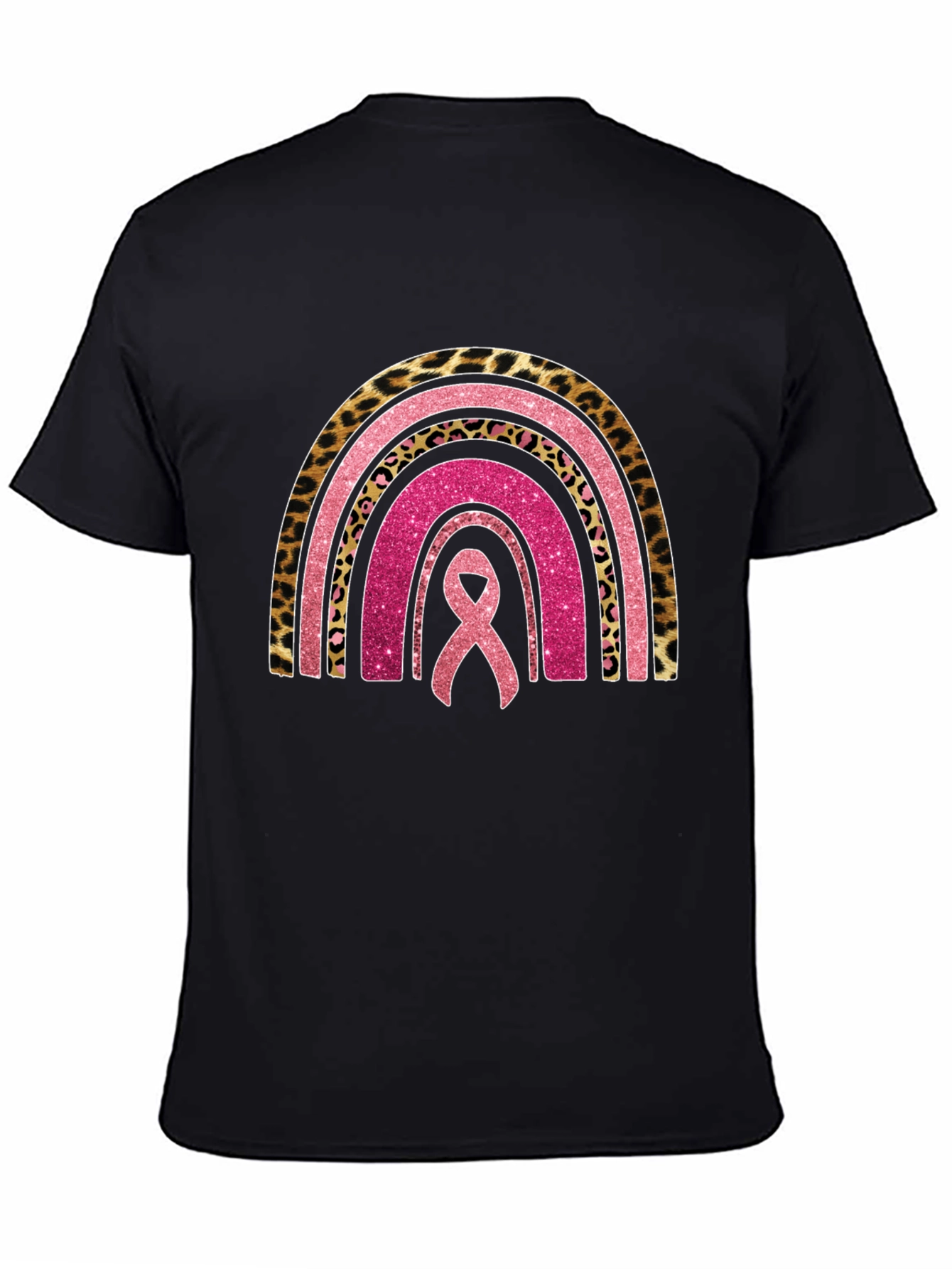 Breast Cancer Awareness Rainbow Ribbon Tee