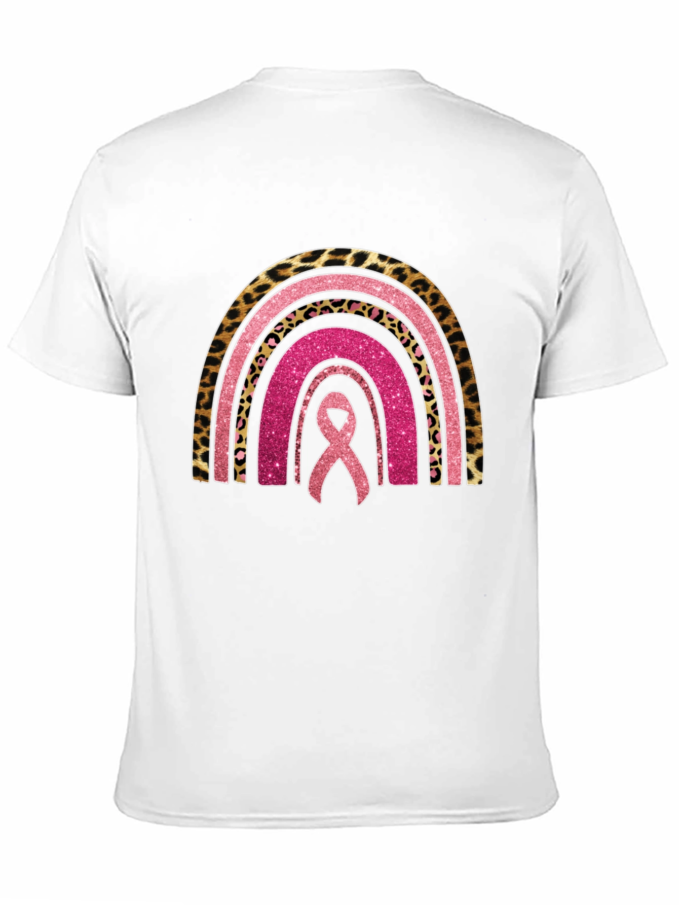 Breast Cancer Awareness Rainbow Ribbon Tee