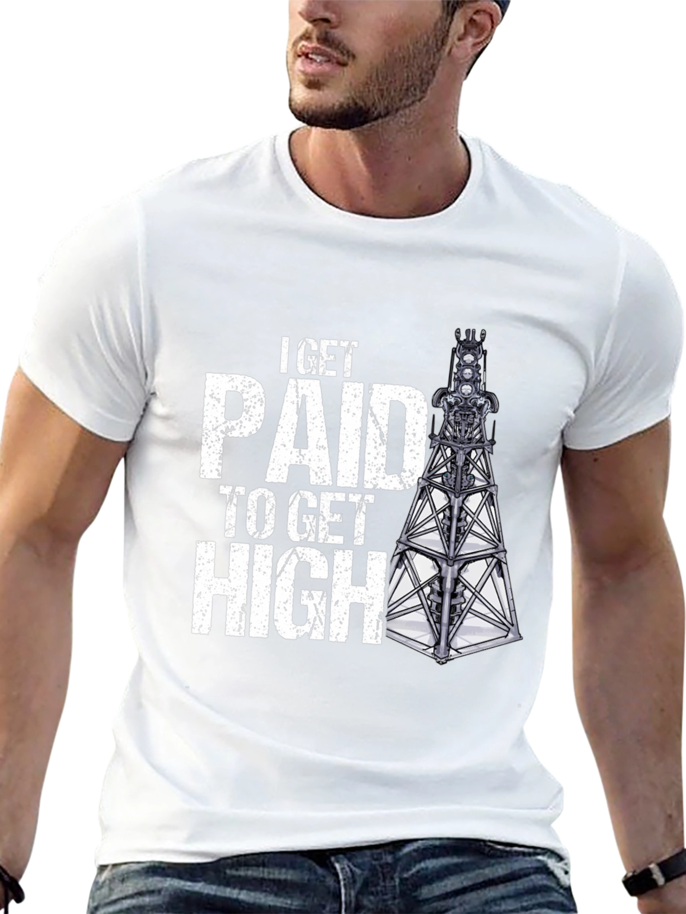 I Get Paid to Get High Oil Rig T-Shirt