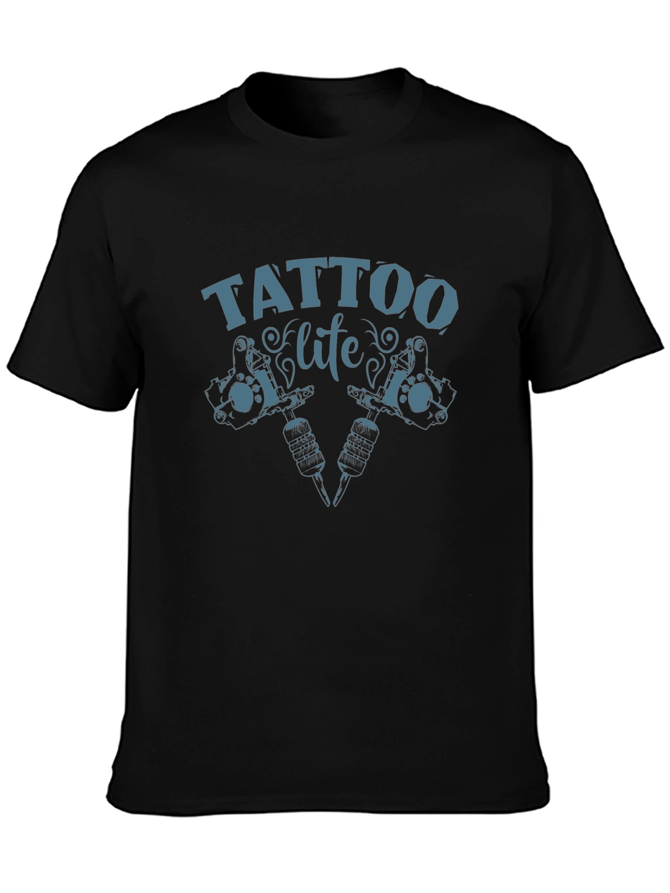 Tattoo Life Graphic Tee - Black Cotton T-Shirt