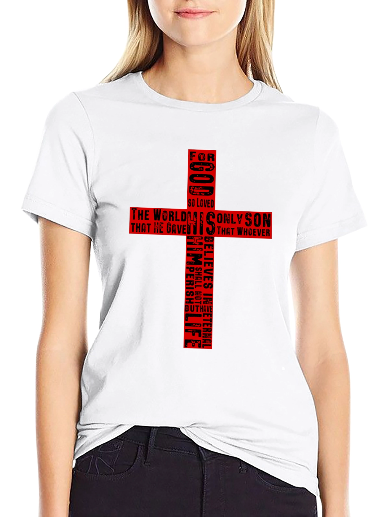 Faith-Inspired Cross Graphic T-Shirt