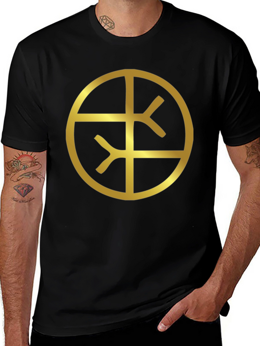 Black Tee with Gold Symbol
