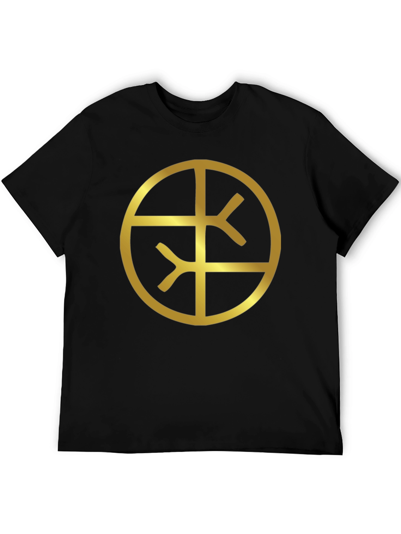 Black Tee with Gold Symbol