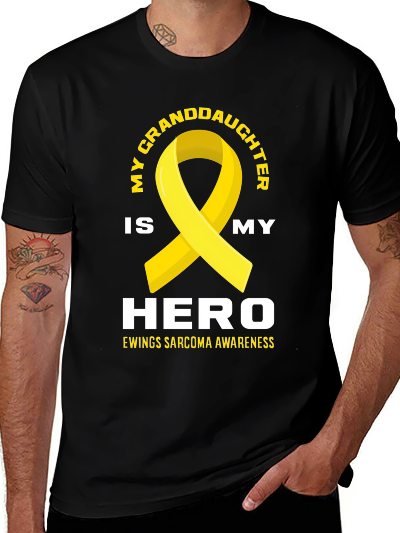 My Granddaughter is My Hero Ewing Sarcoma Awareness T-Shirt
