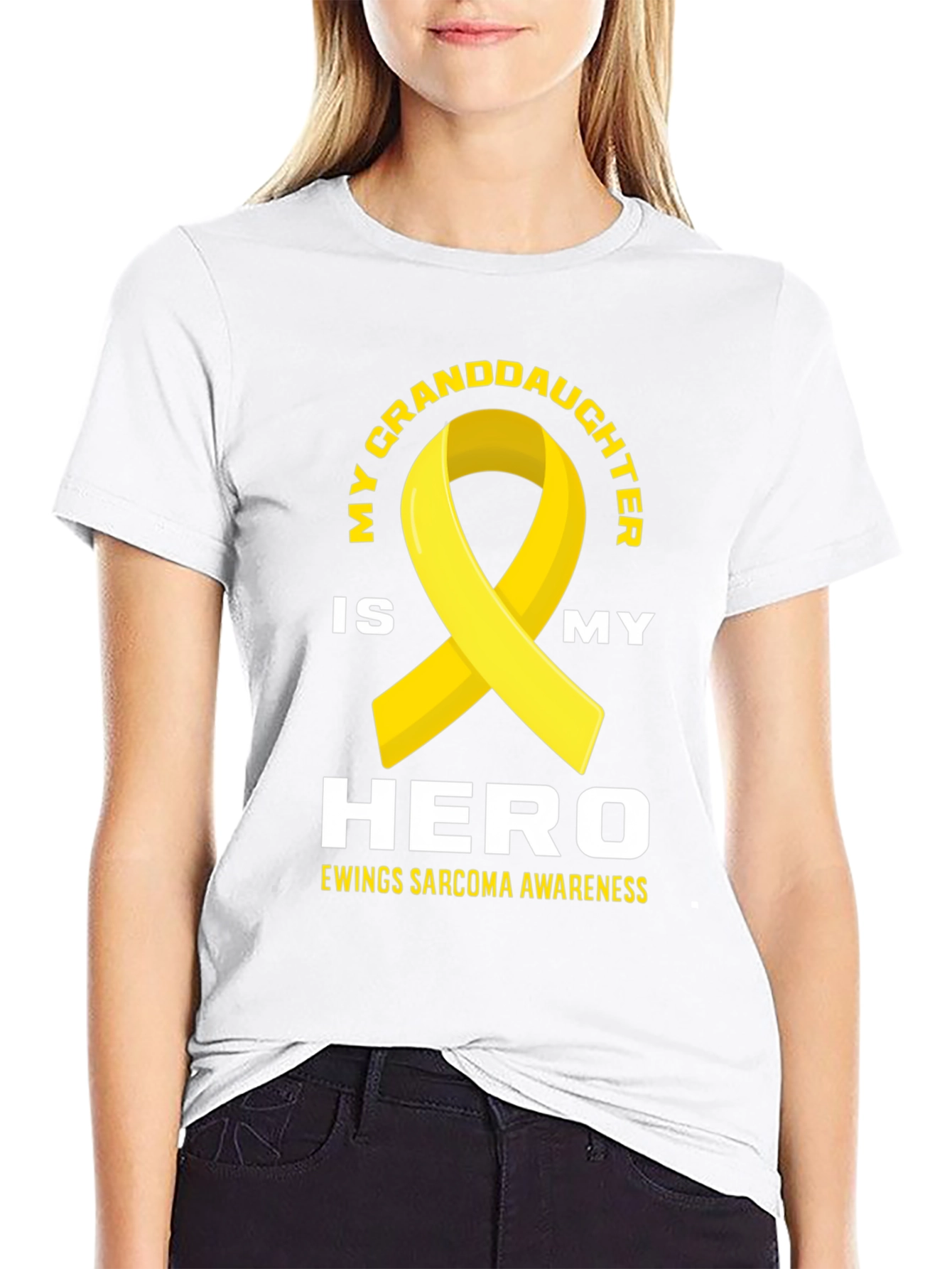 My Granddaughter is My Hero Ewing Sarcoma Awareness T-Shirt