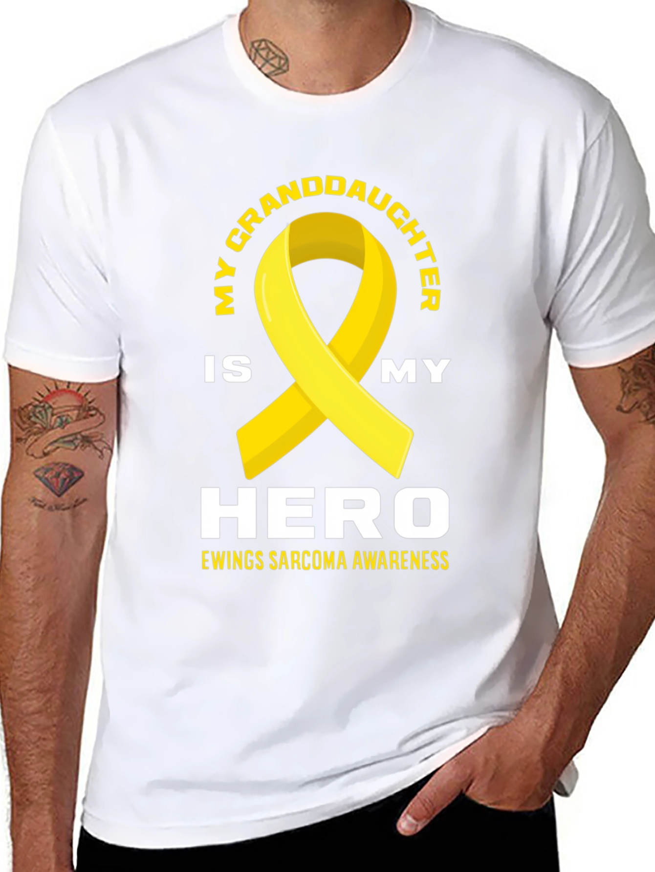My Granddaughter is My Hero Ewing Sarcoma Awareness T-Shirt