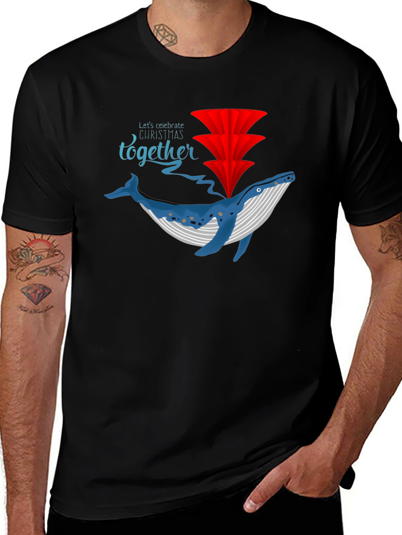 Whale Christmas Celebration T-Shirt