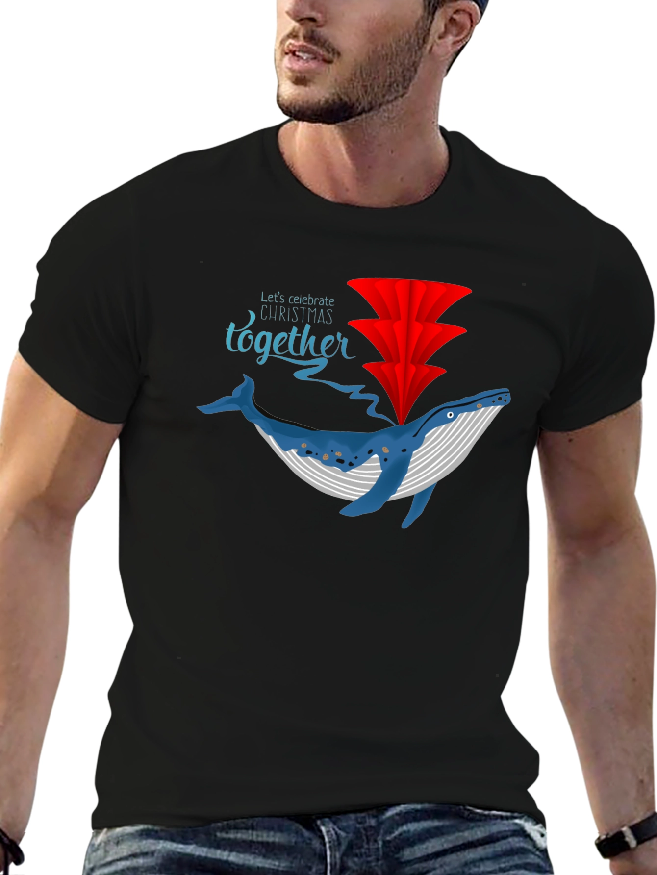 Whale Christmas Celebration T-Shirt