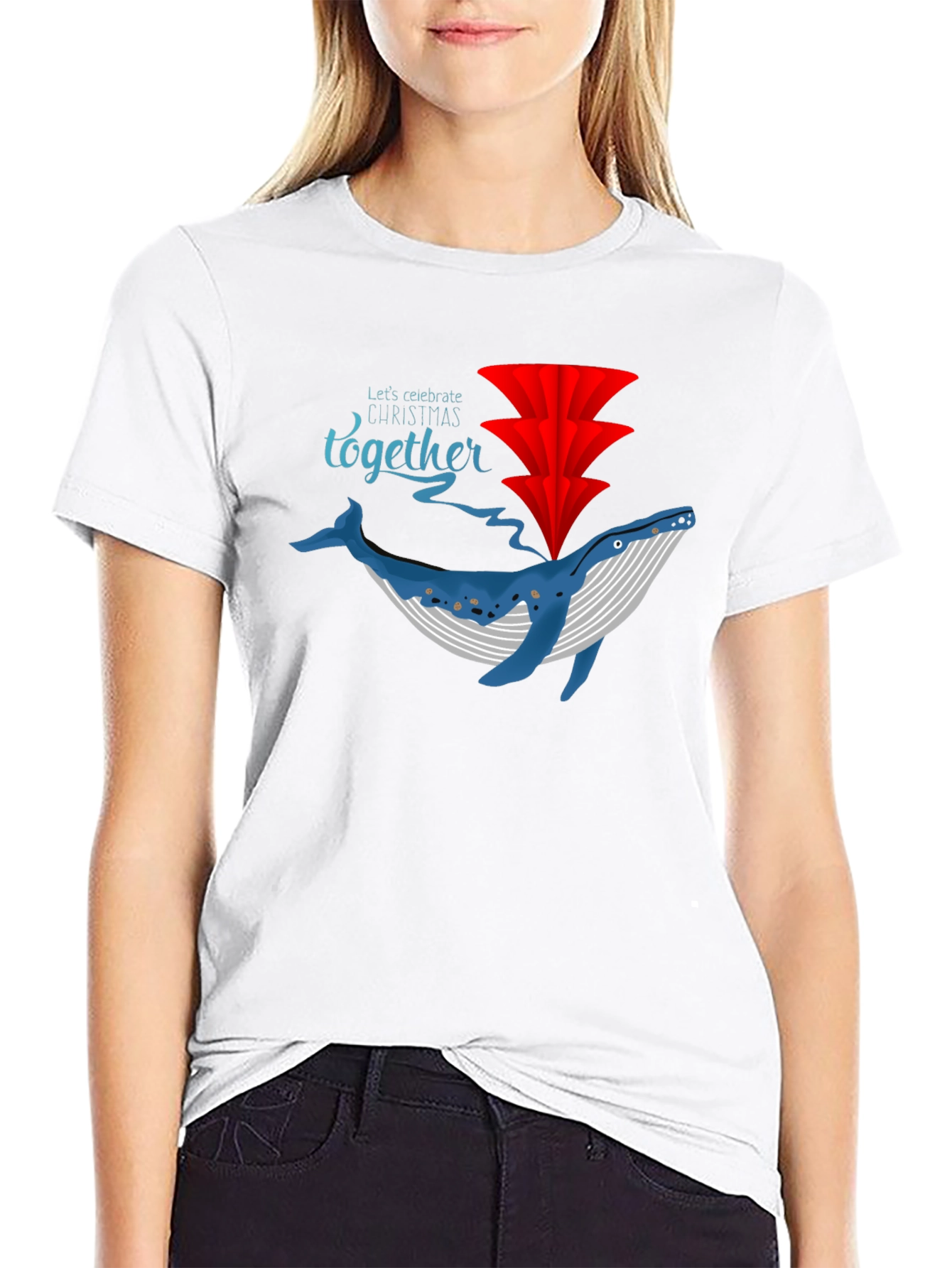 Whale Christmas Celebration T-Shirt
