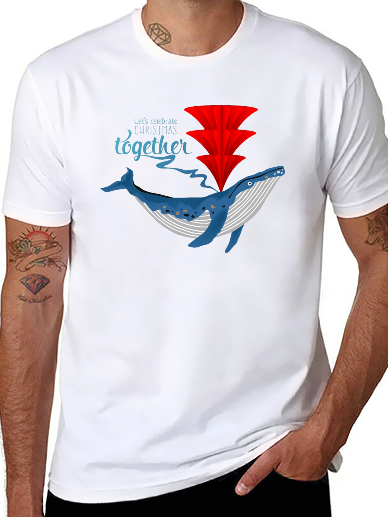 Whale Christmas Celebration T-Shirt