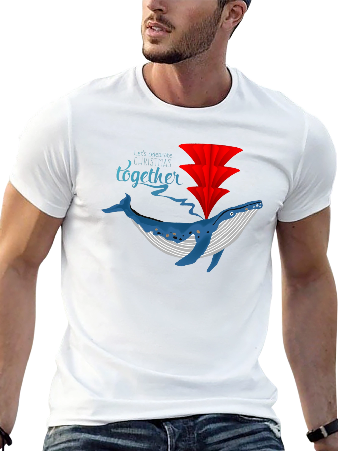 Whale Christmas Celebration T-Shirt