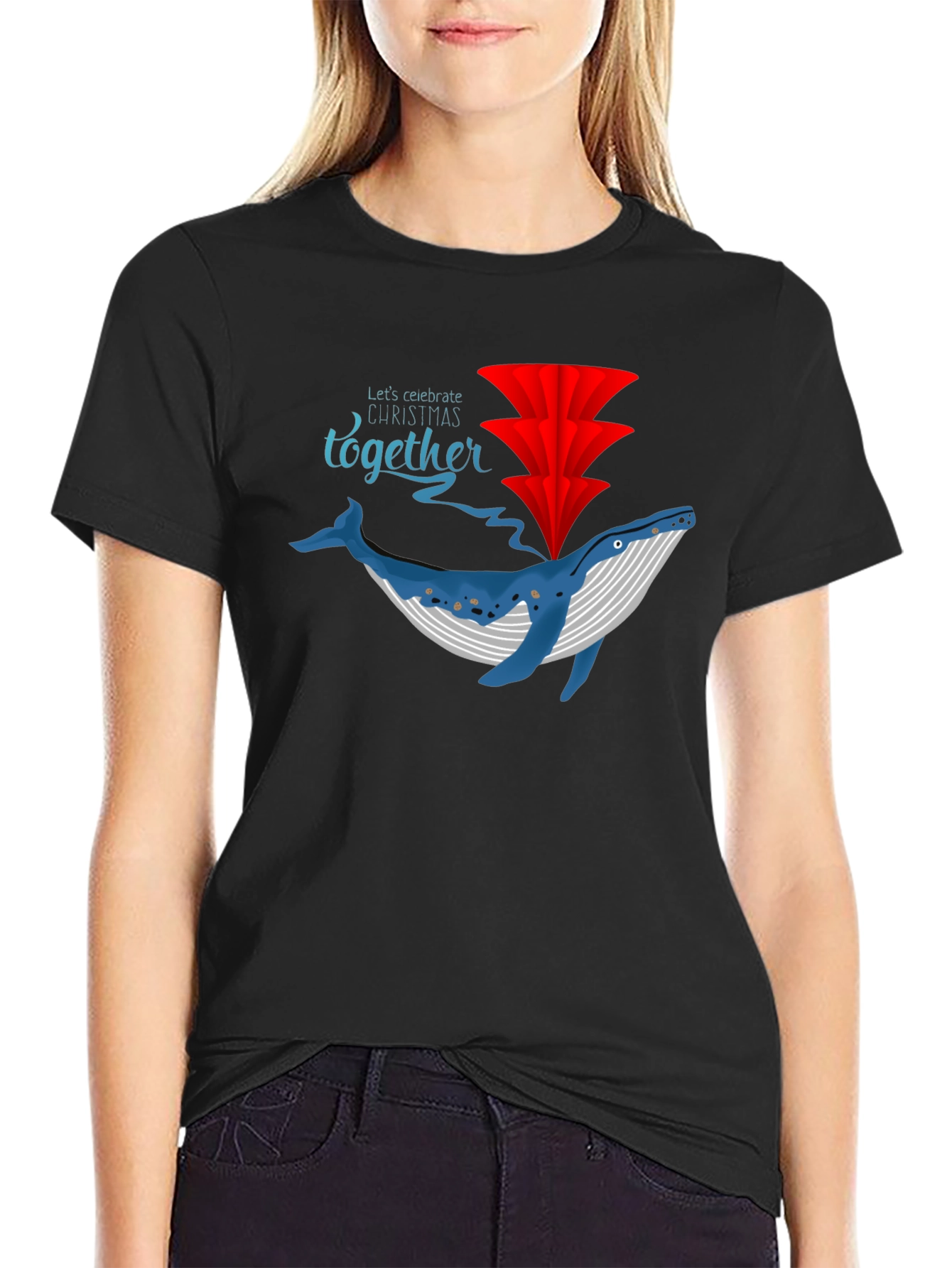 Whale Christmas Celebration T-Shirt