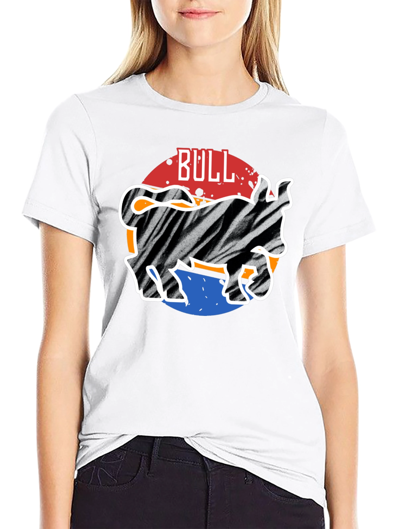 Zebra Bull Graphic Tee - Mens Casual Black T-Shirt