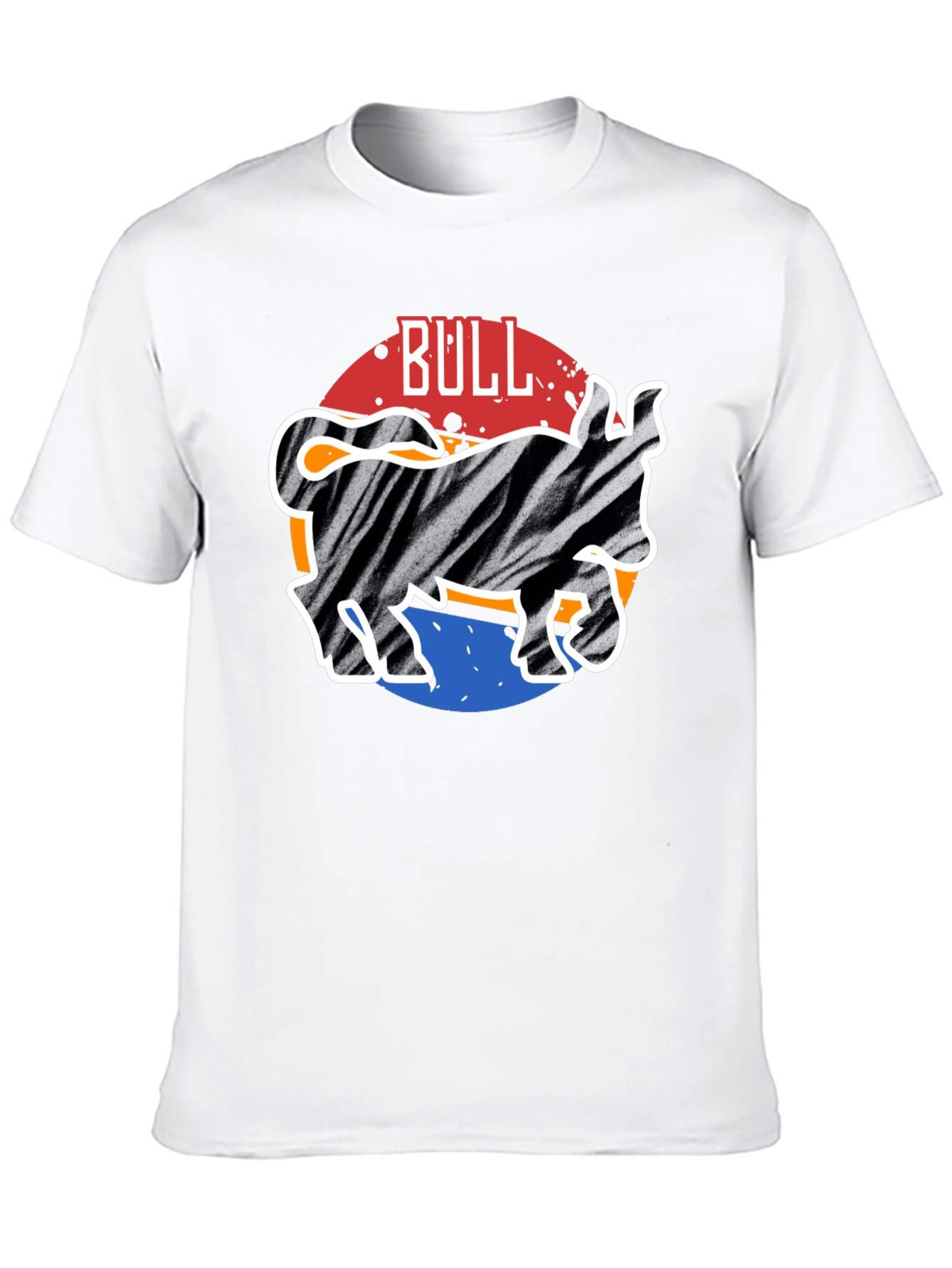 Zebra Bull Graphic Tee - Mens Casual Black T-Shirt