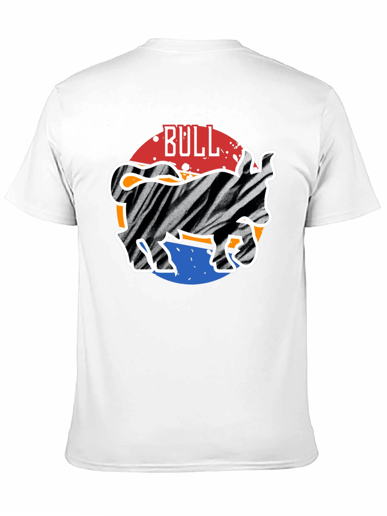 Zebra Bull Graphic Tee - Mens Casual Black T-Shirt