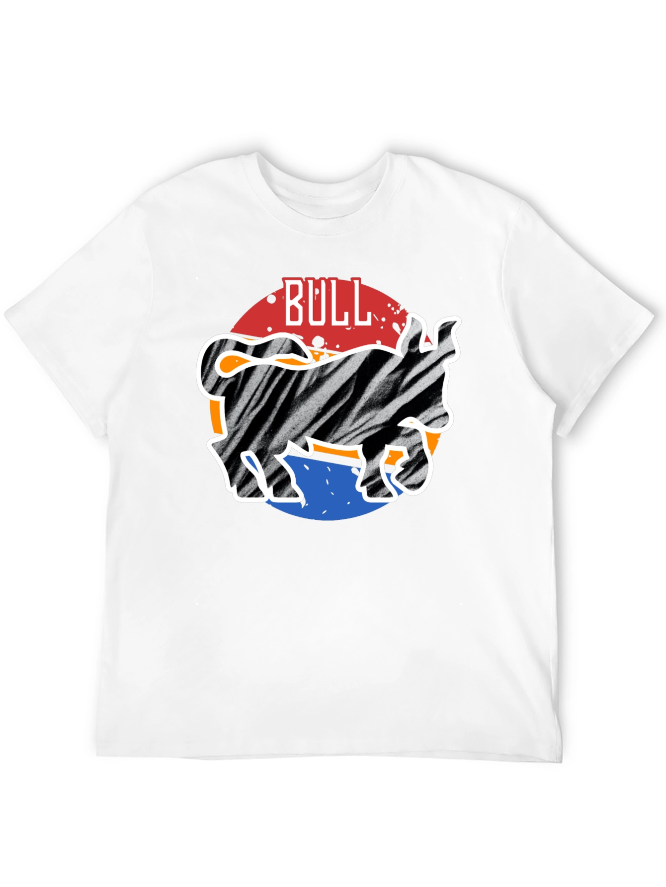 Zebra Bull Graphic Tee - Mens Casual Black T-Shirt
