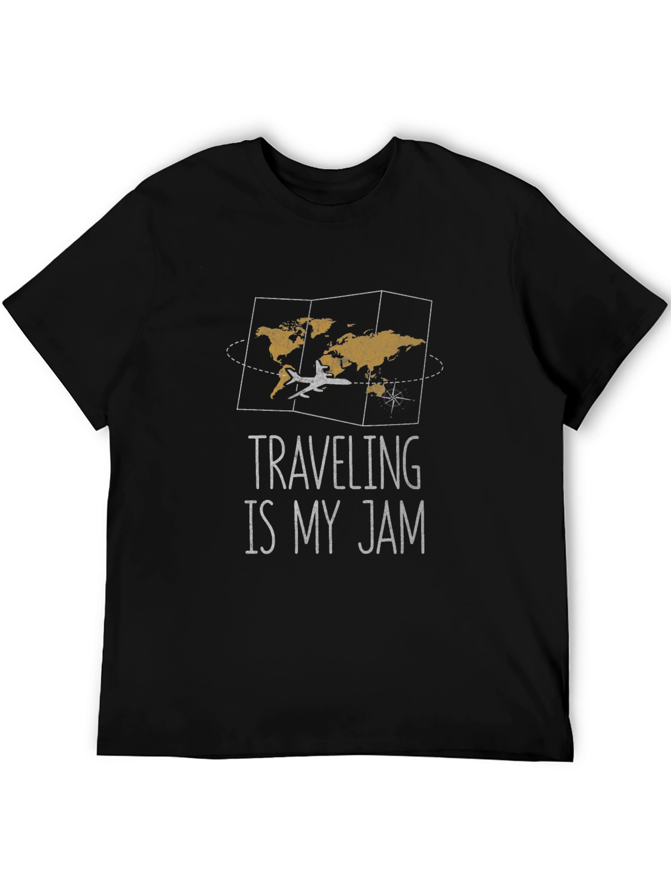 Traveling is my Jam Graphic T-Shirt - Black