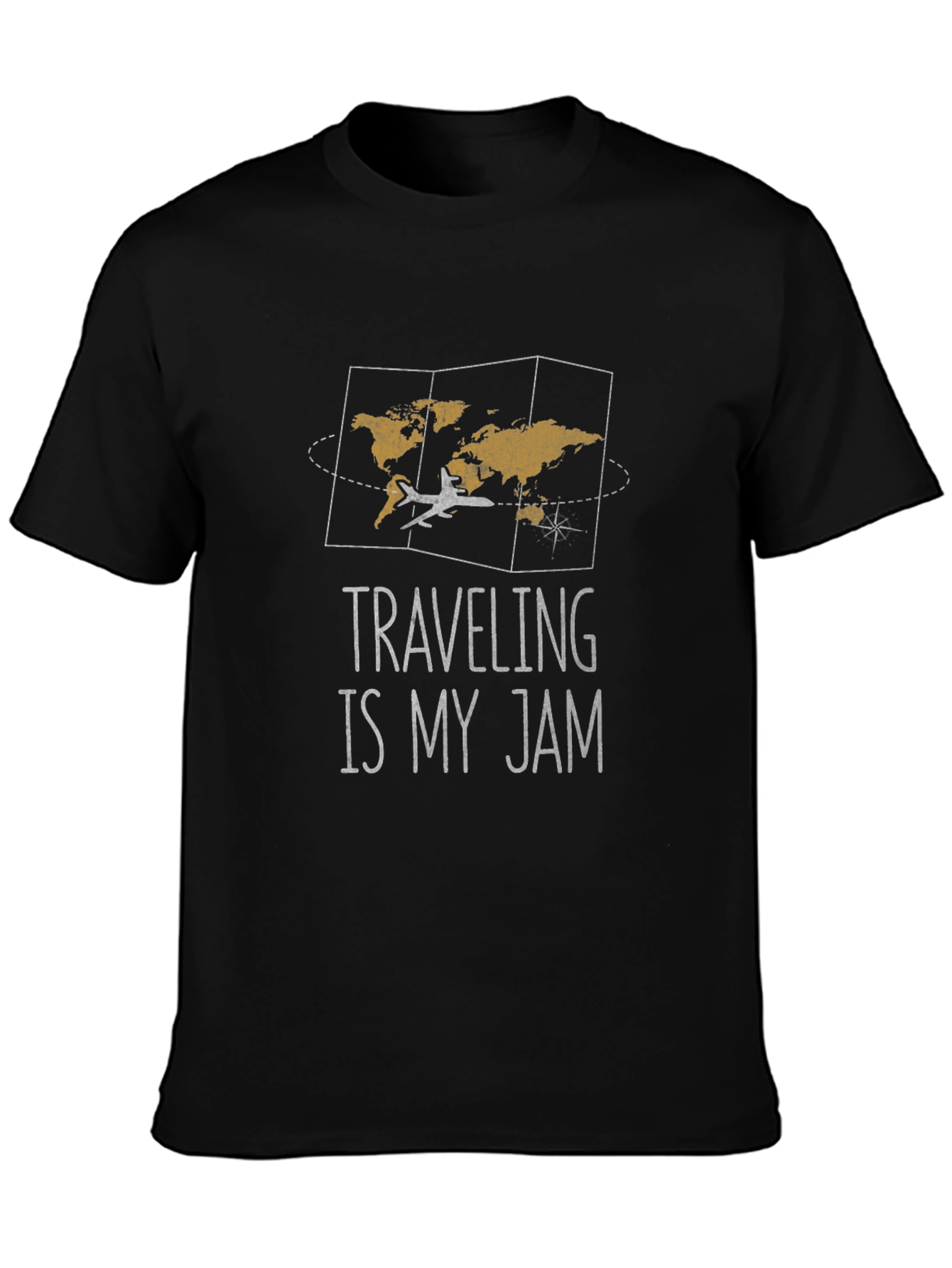 Traveling is my Jam Graphic T-Shirt - Black