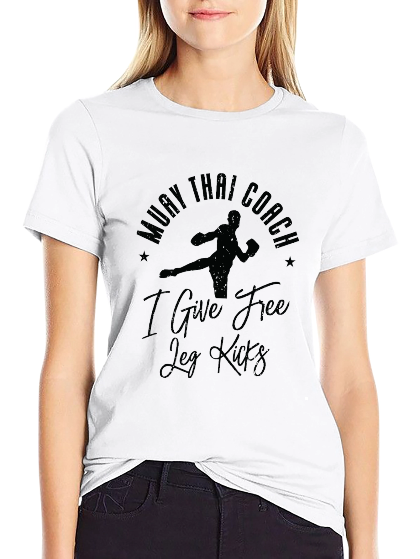 Muay Thai Coach Free Leg Kicks Graphic T-Shirt