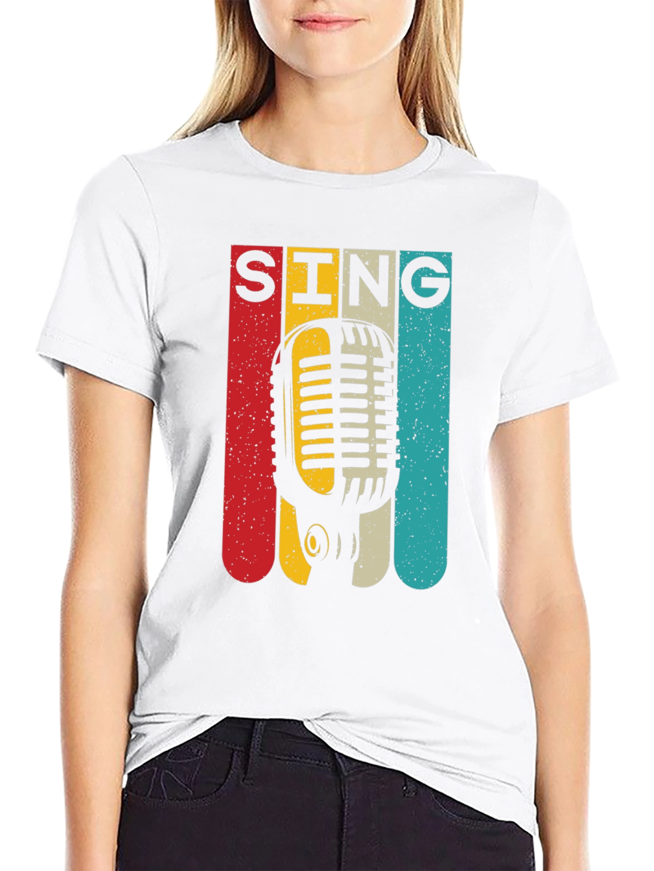 Retro Microphone SING Graphic Tee
