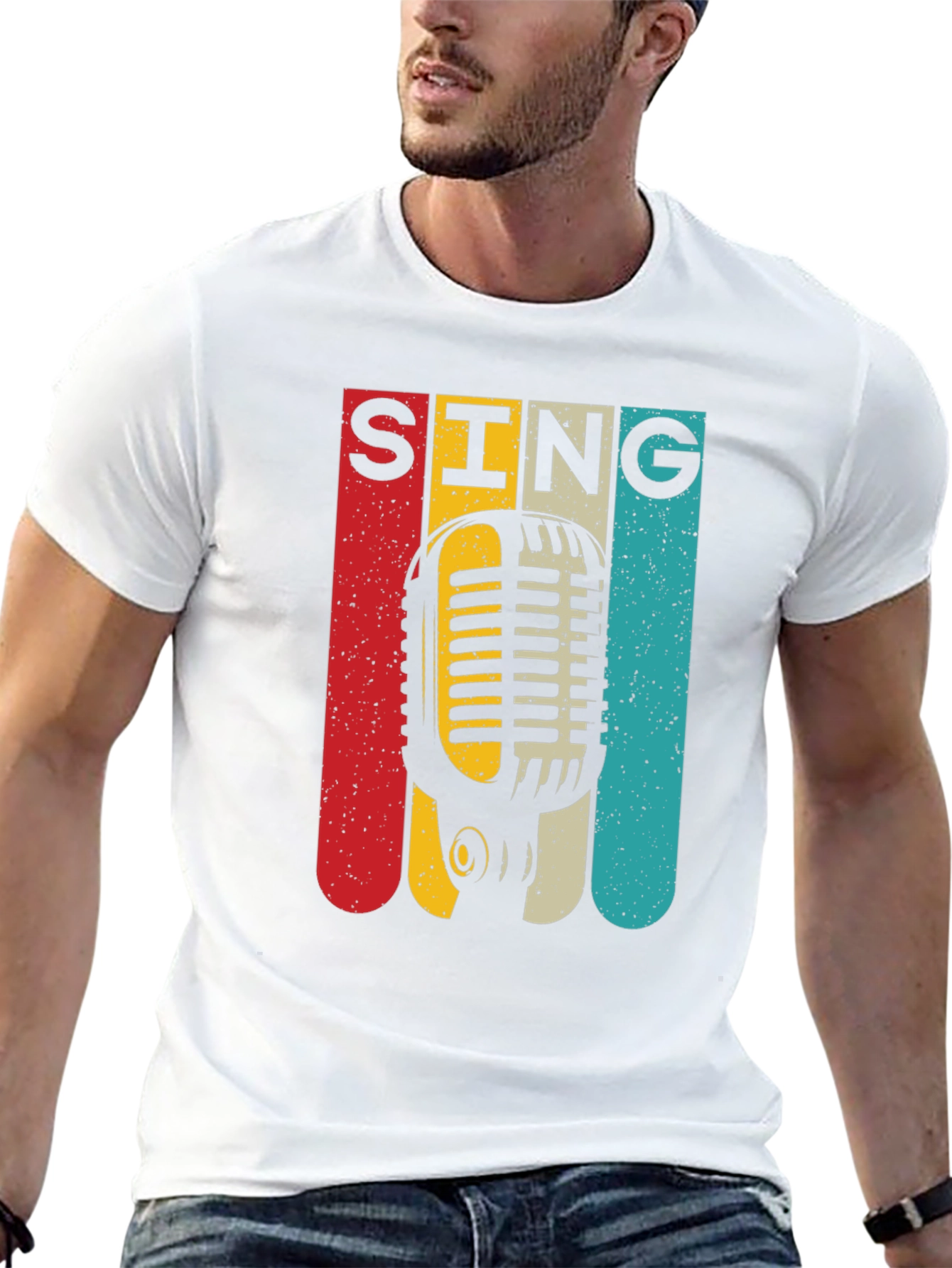 Retro Microphone SING Graphic Tee