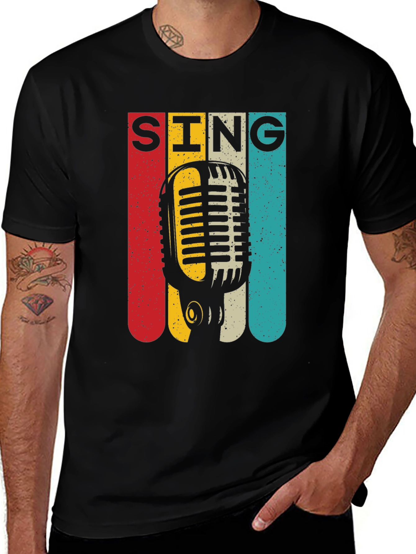 Retro Microphone SING Graphic Tee