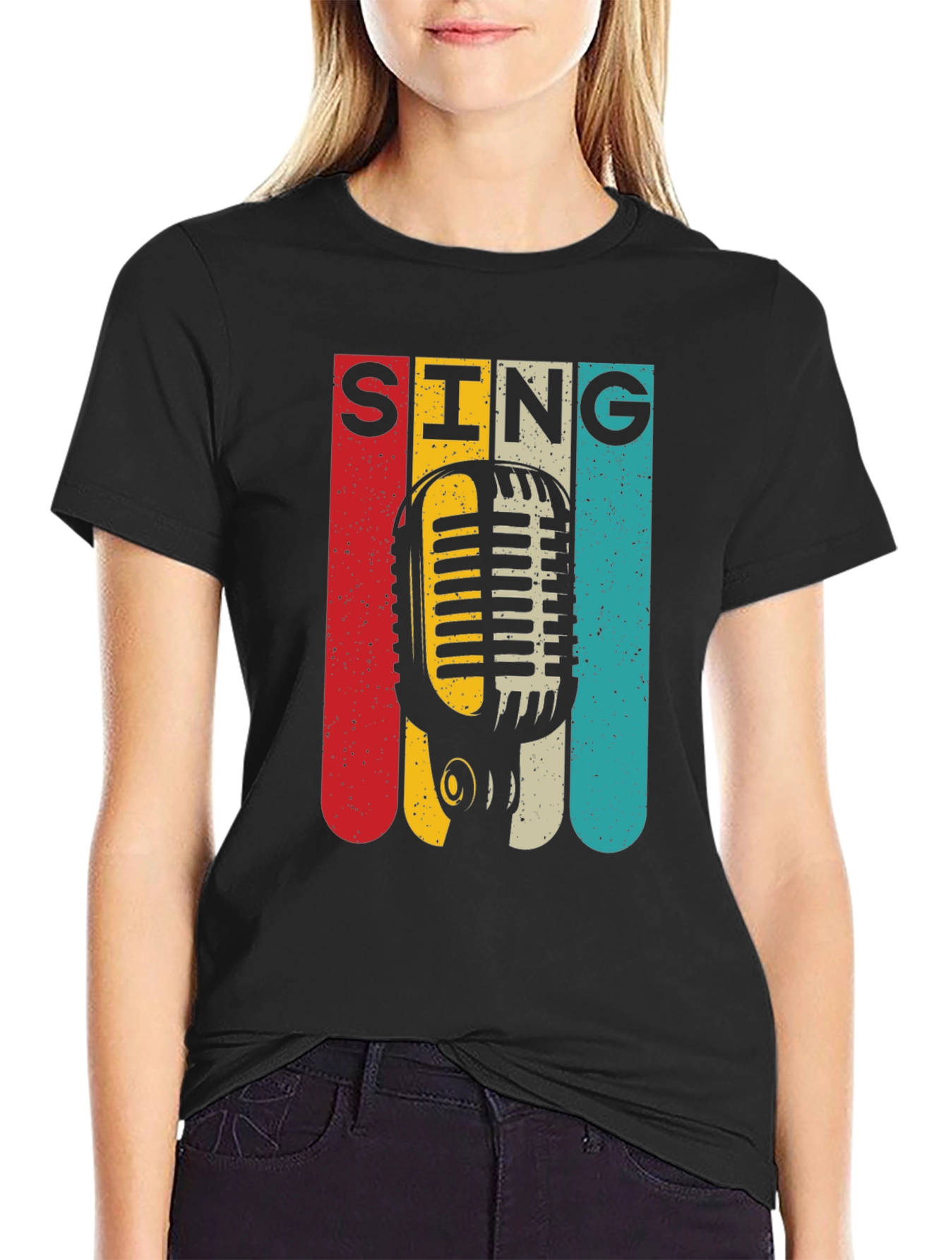 Retro Microphone SING Graphic Tee