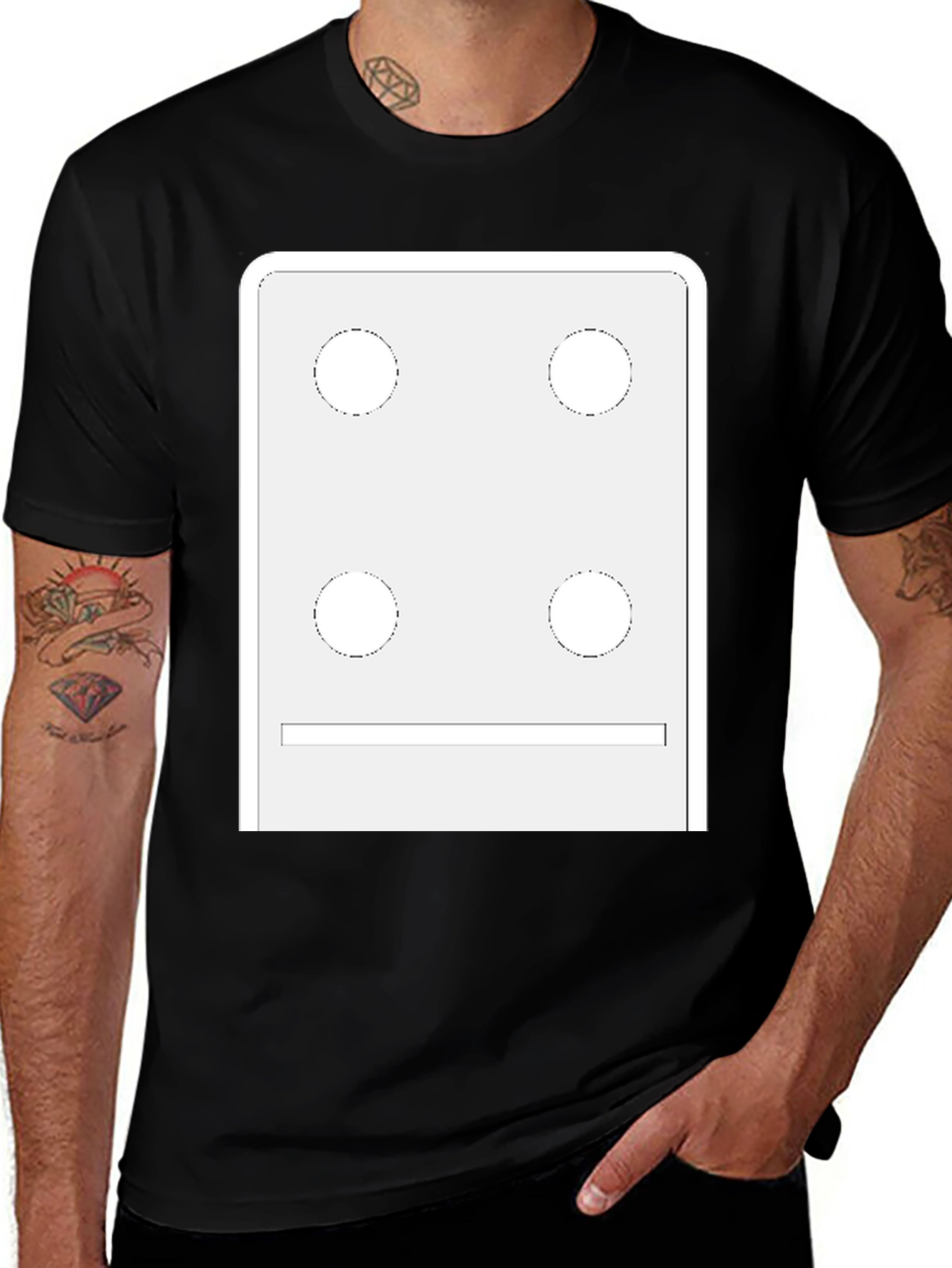 Dice Face Graphic Tee - Novelty T-Shirt