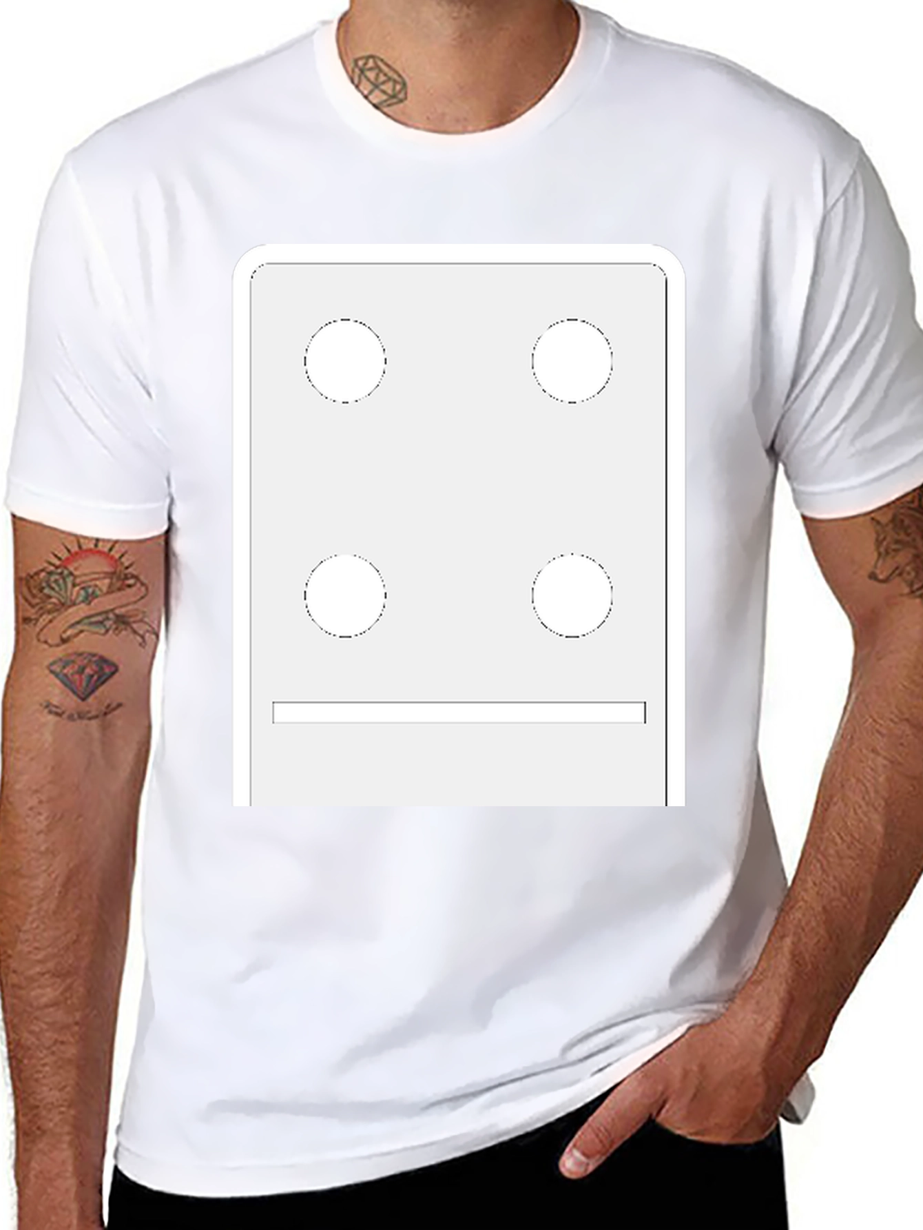 Dice Face Graphic Tee - Novelty T-Shirt