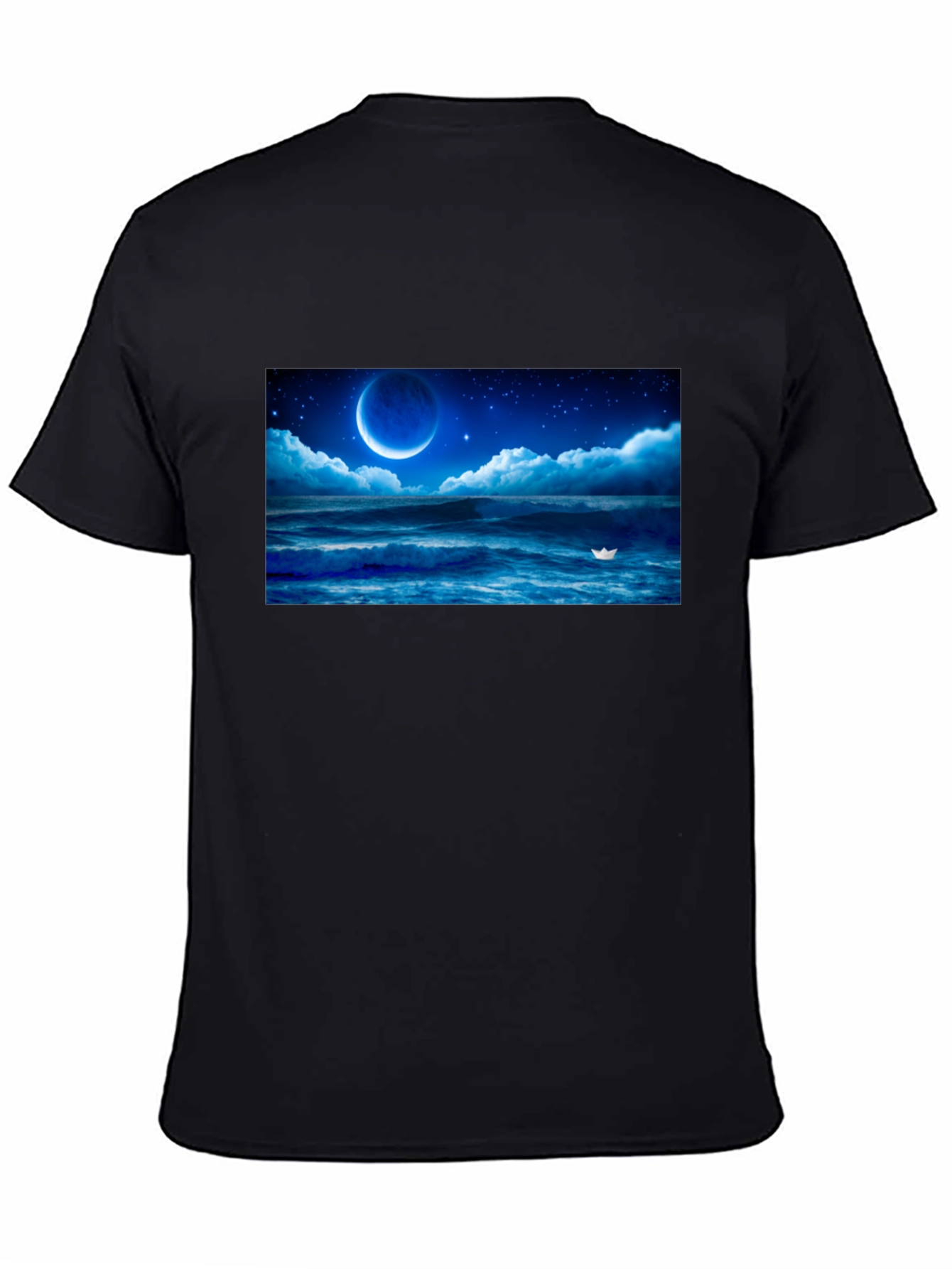 Night Ocean Moon Graphic T-Shirt