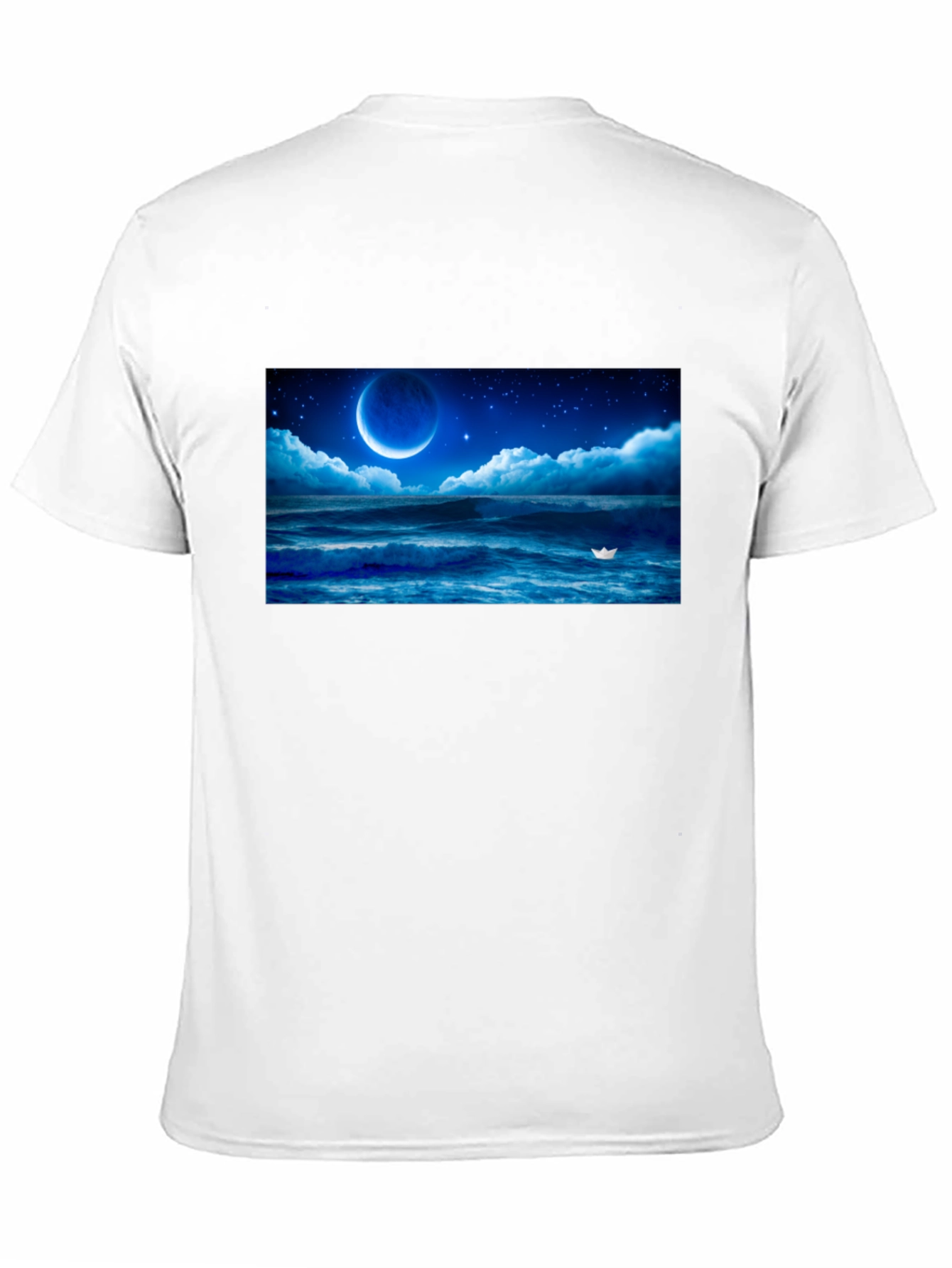Night Ocean Moon Graphic T-Shirt
