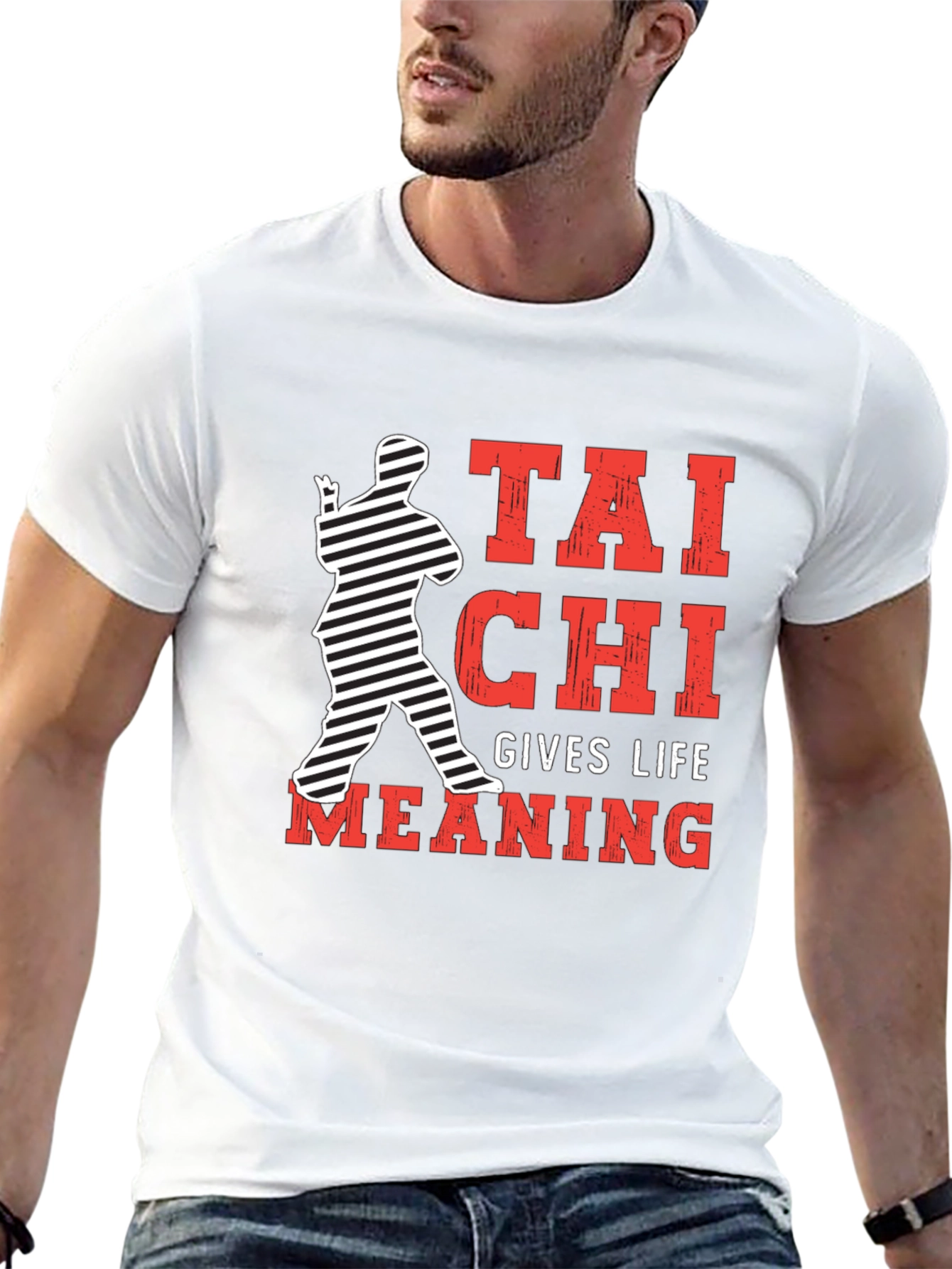 Tai Chi Gives Life Meaning Black T-Shirt