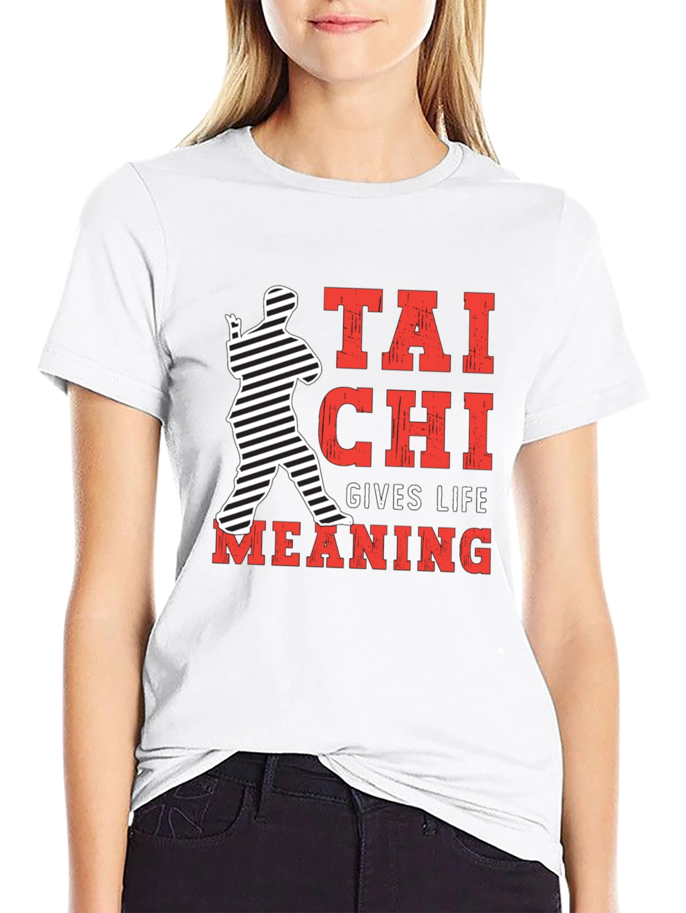 Tai Chi Gives Life Meaning Black T-Shirt
