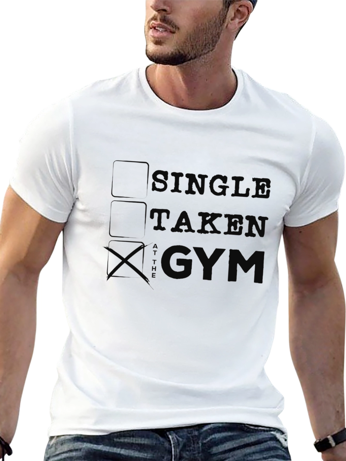 Gym Motivation T-Shirt - Single Taken Gym Black Tee