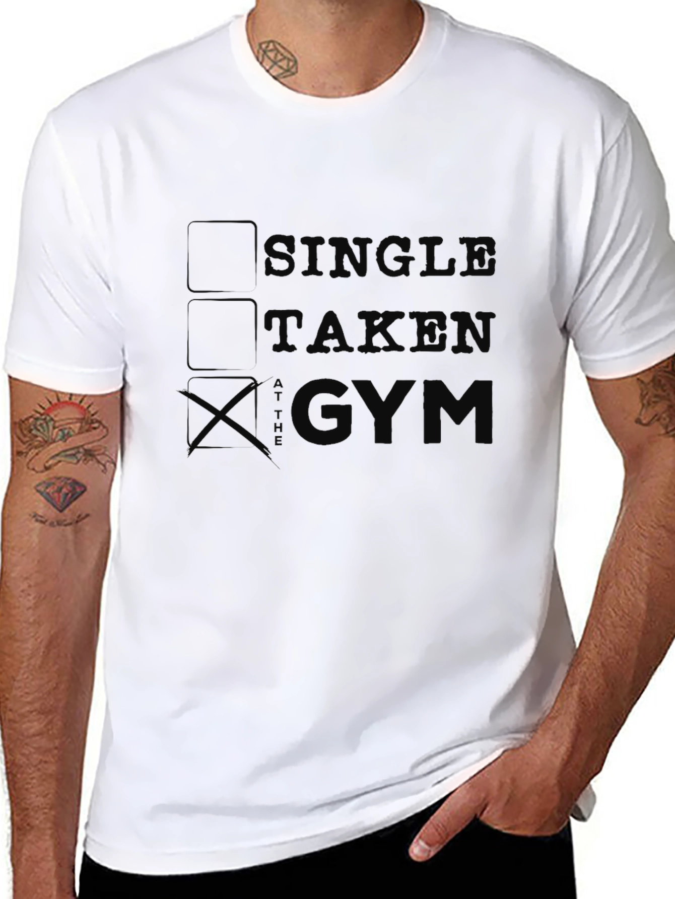 Gym Motivation T-Shirt - Single Taken Gym Black Tee