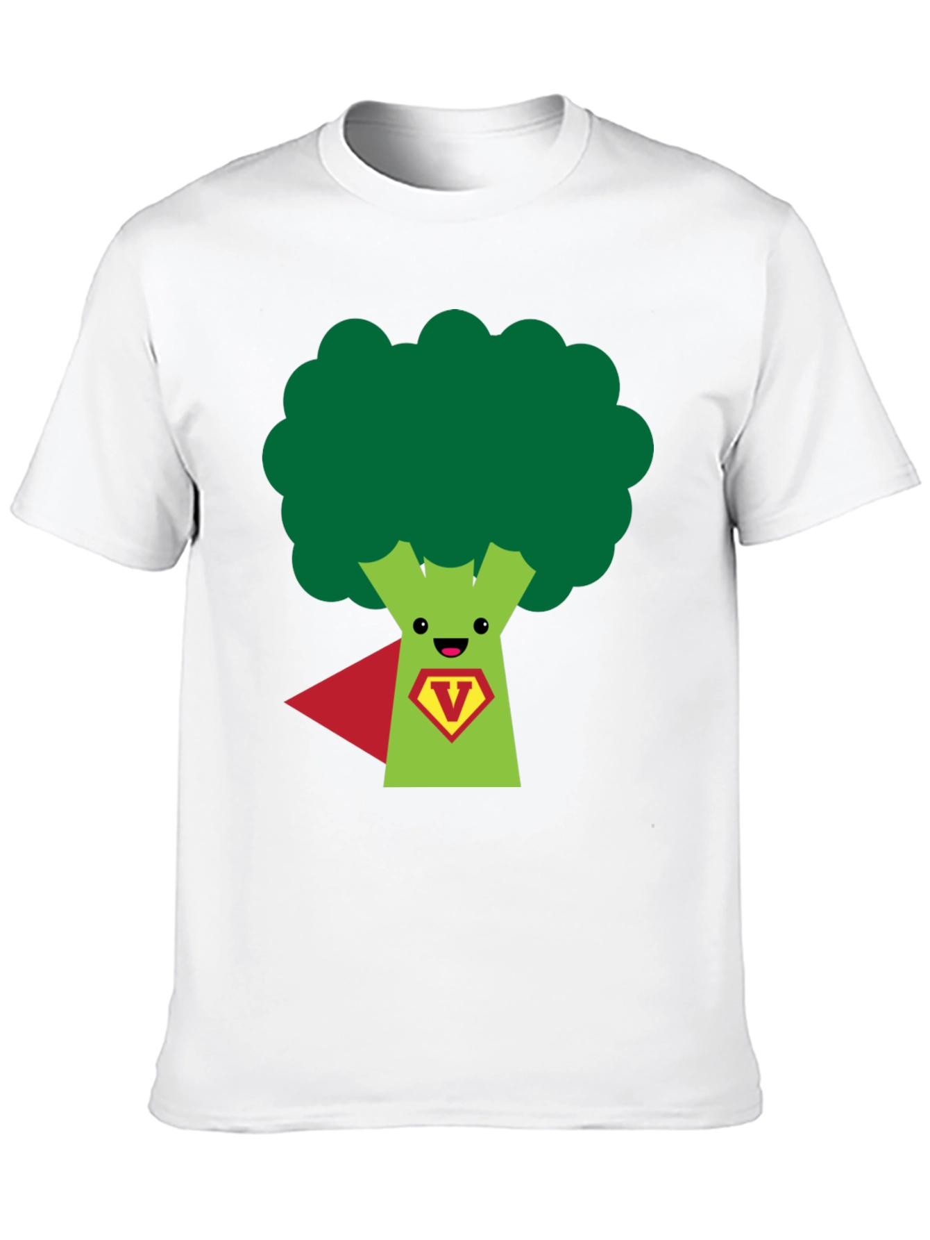 Super Broccoli Hero T-Shirt - Funny Vegan Power Tee