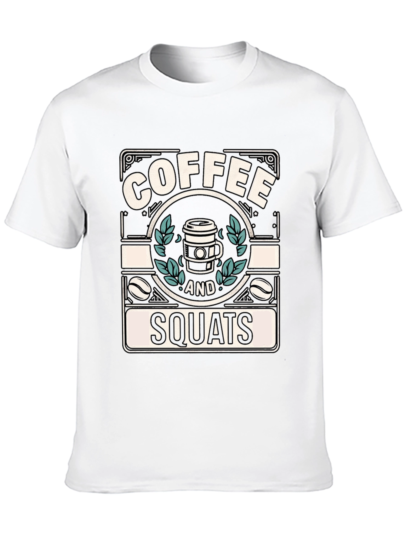 Coffee and Squats Black Graphic T-Shirt