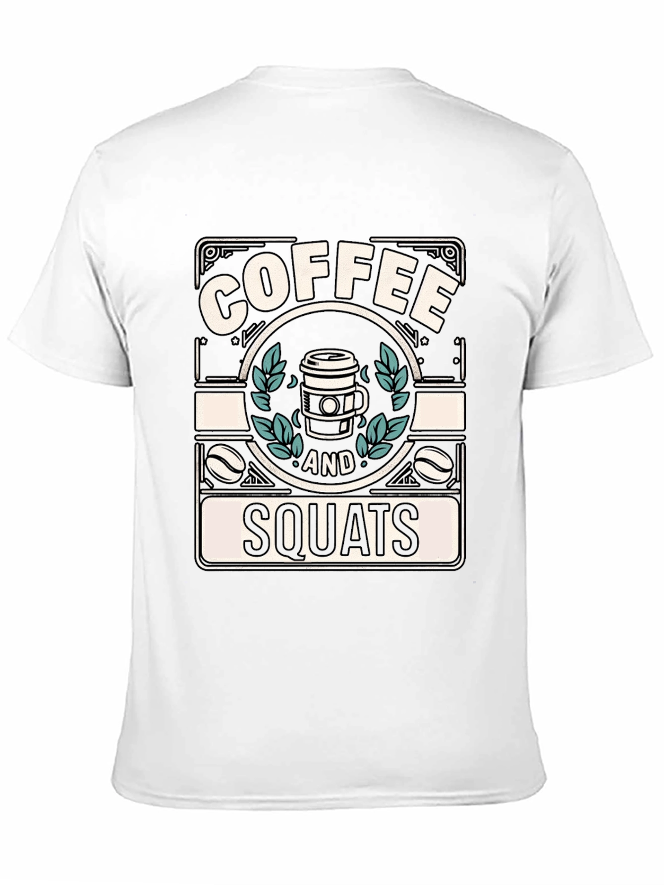 Coffee and Squats Black Graphic T-Shirt