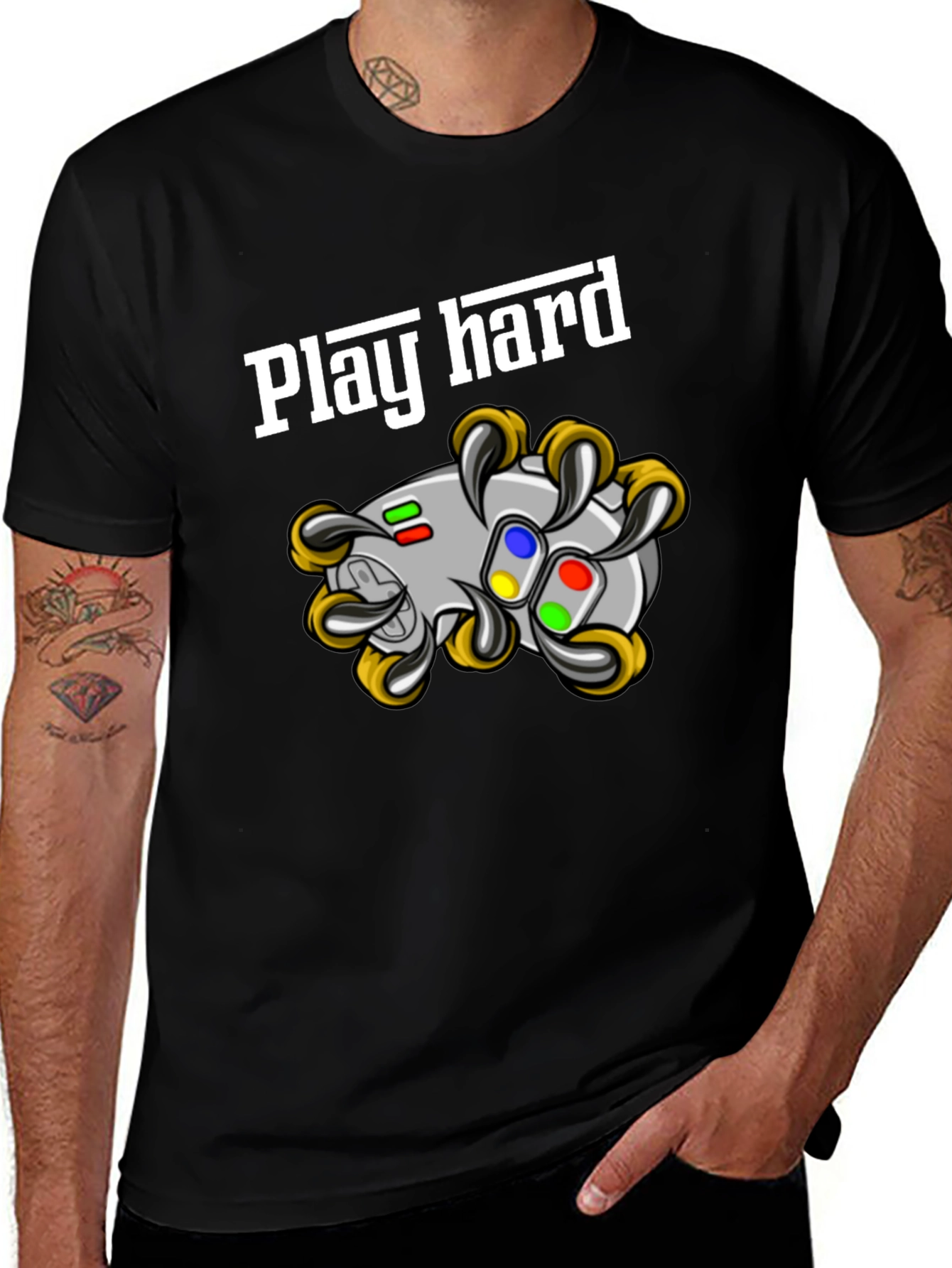 Play Hard Gaming T-Shirt - Black