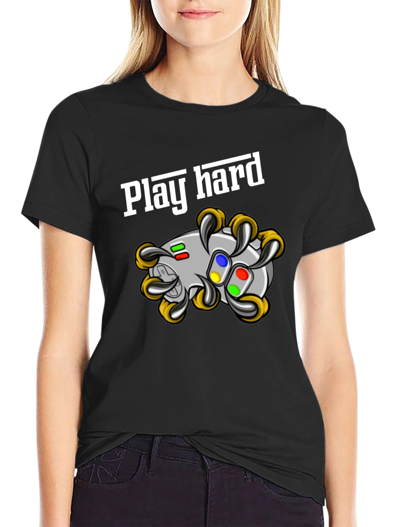 Play Hard Gaming T-Shirt - Black