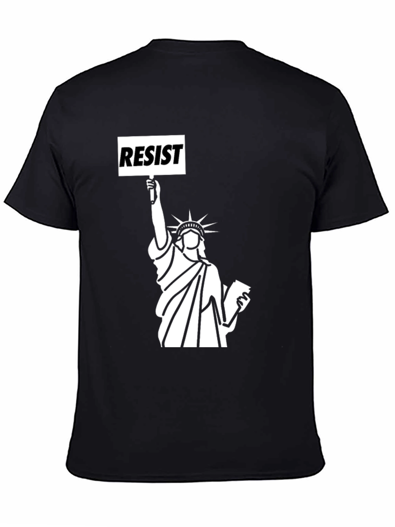 Resist Statue of Liberty Black T-Shirt
