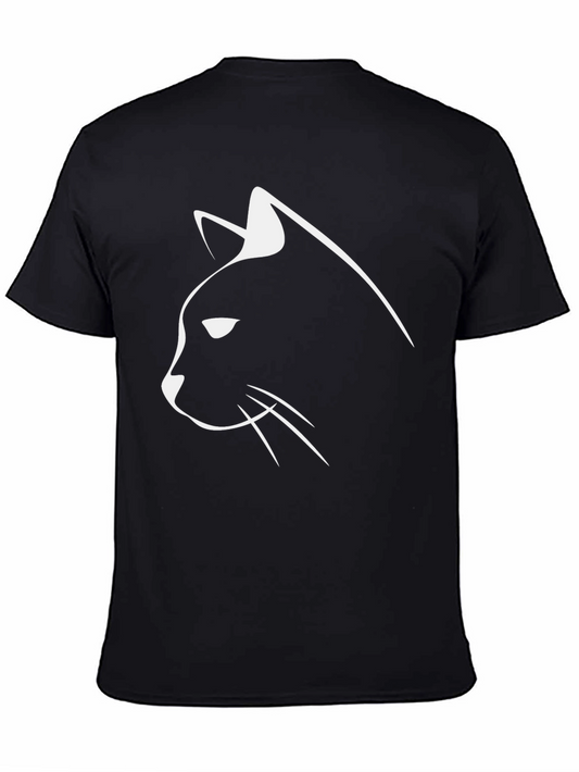 Cool Cat Silhouette Black T-Shirt