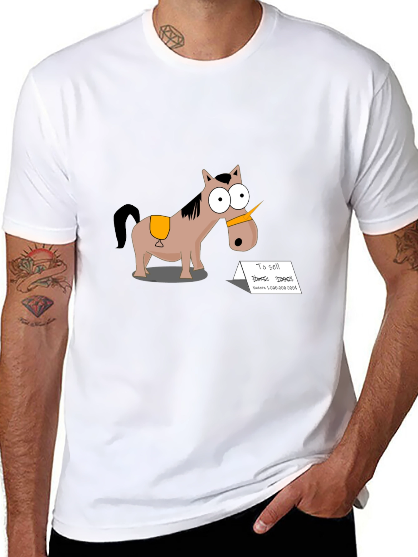 Funny Unicorn Horse Cartoon T-Shirt