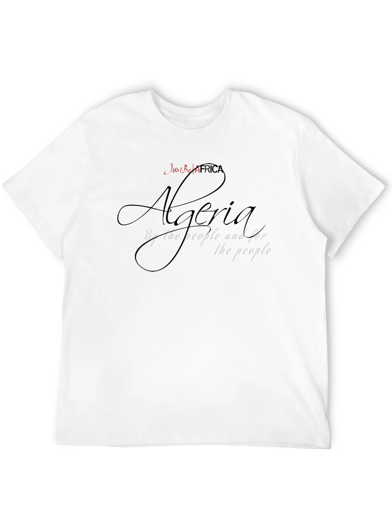 Just Be Africa Algeria Graphic Black T-Shirt