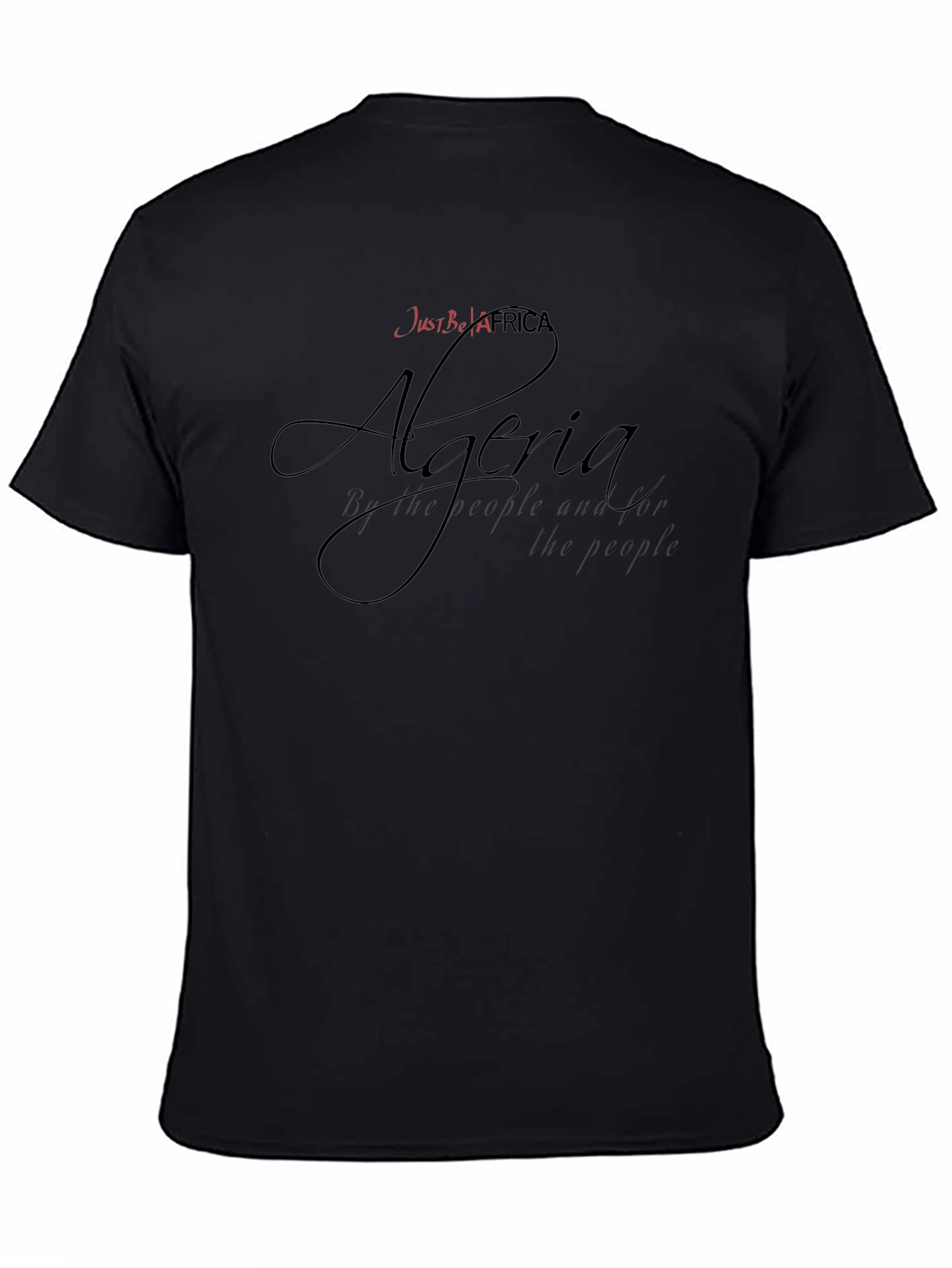 Just Be Africa Algeria Graphic Black T-Shirt
