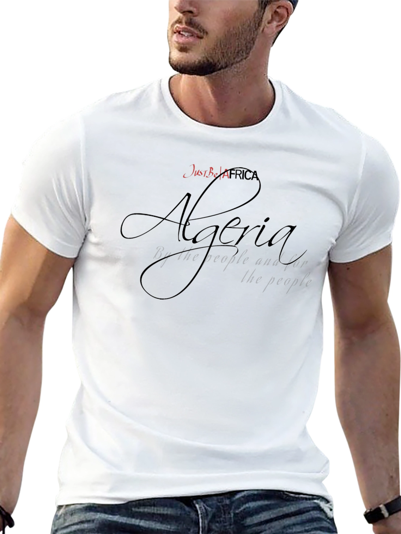 Just Be Africa Algeria Graphic Black T-Shirt